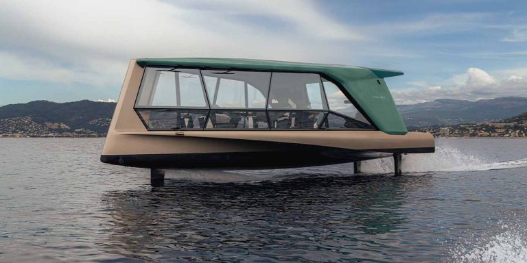 This electric boat utilizes BMW EV batteries to cruise atop the water