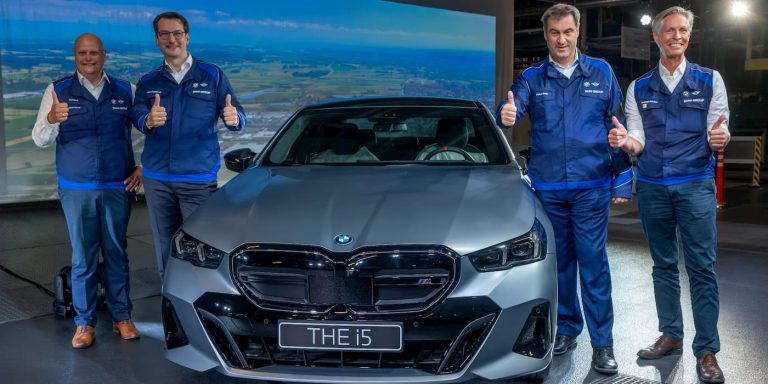 BMW’s first electric 5 series sedan, the i5, begins production