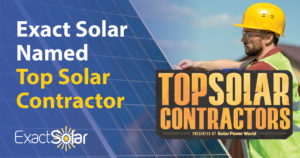 Exact Solar Named Top Solar Contractor