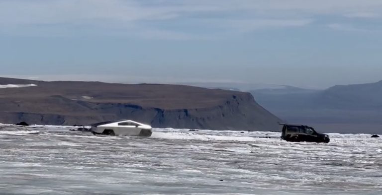 Tesla Cybertruck spotted on glacier in Iceland for promo reel ahead of launch | Electrek