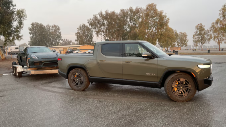 Rivian R1T gets torture tested with towing through California
