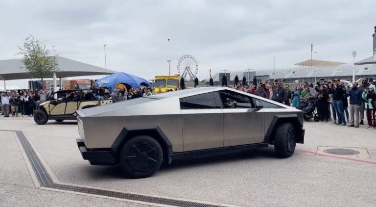 Tesla Cybertruck appears at Electrify Expo 2023 in Austin