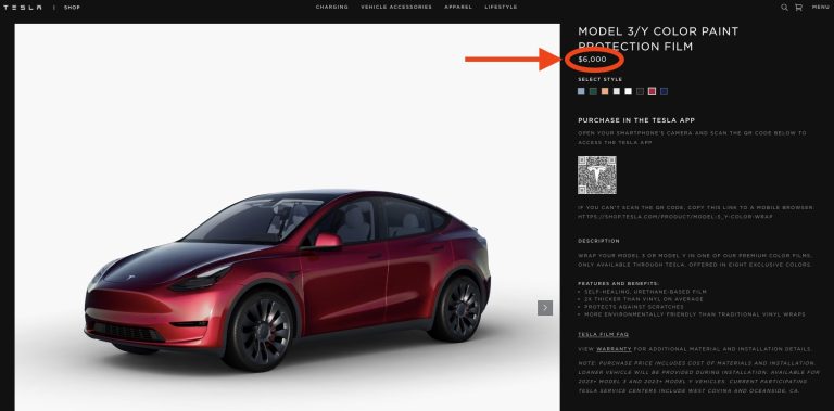 Tesla slashes official car wrap color prices, adds new color