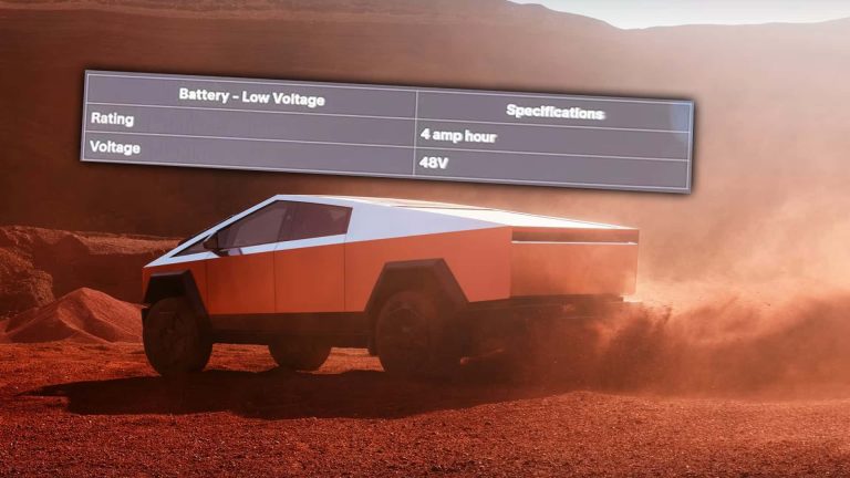 The Tesla Cybertruck’s Low Voltage Battery Is Rated At Just 4 Amp Hours